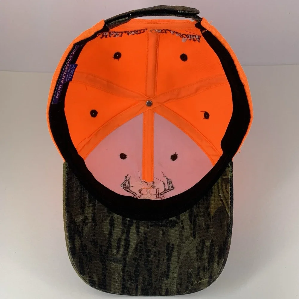Red Rock Ranch Hat Marland OK Blaze Orange Camo Adjustable Structured Cap